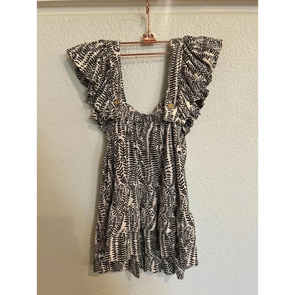 Kate Quinn‎ The Woods Baby Girl Floral Ruffle Modal Blend Dress Sz 18-24 Months